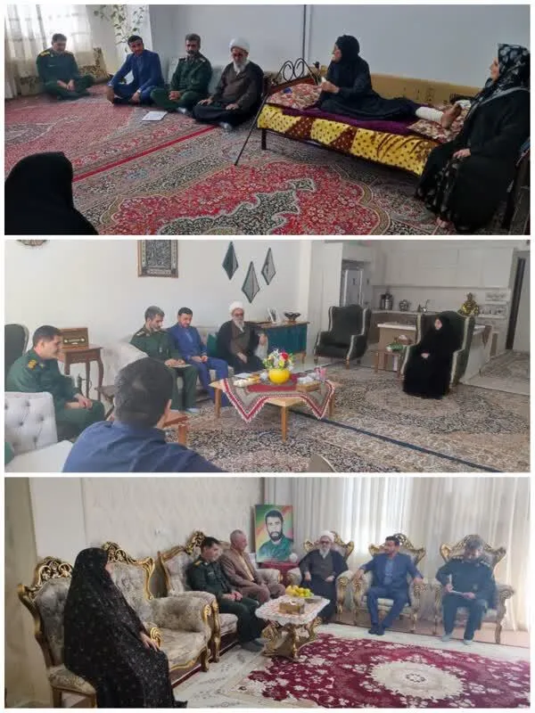 سرکشی رئیس سازمان بسیج حقوقدانان استان از خانواده شهیدان والا مقام ، کشکولی ، قاسمی ،اسمعیلی