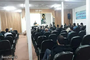 آیین تکریم و معارفه فرمانده حوزه مقاومت بسیج شهید بهادربیگی کبودراهنگ