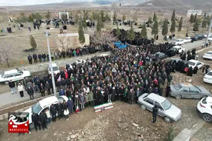 برگزاری تشییع و تدفین شهید حاج ابراهیم مجیدی بیزه در داورزن