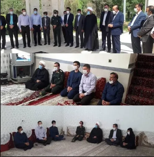 دیدارازخانواده شهدا و غباروروبی مزارشهدا توسط سپاه ناحیه ایوان
