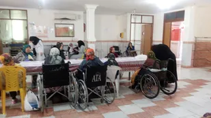 تجلیل بانوان بسیجی پایگاه اسوه عفاف از مادران سرای سالمندان شاهرود+ تصاویر