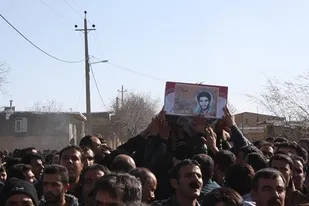 تشییع و خاکسپاری پیکر مطهر شهید جابر شیرزادی در ملایر