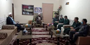 دیدار فرمانده سپاه امام سجاد علیه السلام استان هرمزگان با امام جمعه بندر خمیر