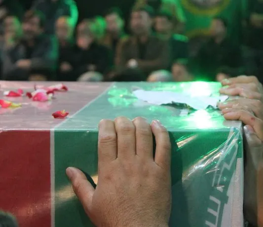 مراسم وداع با پیکر مطهر شهید «الوانی» در همدان برگزار شد