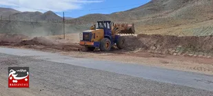 تسطیح و مرمت محورهای روستایی در نیشابور