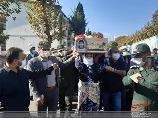 پیکر شهید گیلانی تازه تفحص شده دوران دفاع&zwnj;مقدس در تالش تشییع شد+ تصاویر