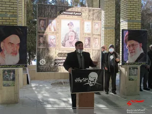 مراسم غبارروبی مزار شهدا به مناسبت اولین سالگرد شهادت سپهبدشهیدحاج قاسم سلیمانی در قوچان