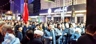 دسته عزاداری شب شهادت حضرت زهرا (س) در بهبهان