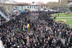 برگزاری مراسم باشکوه تشییع پیکر مطهر حضرت آیت الله العظمی علوی گرگانی در شهرستان گرگان