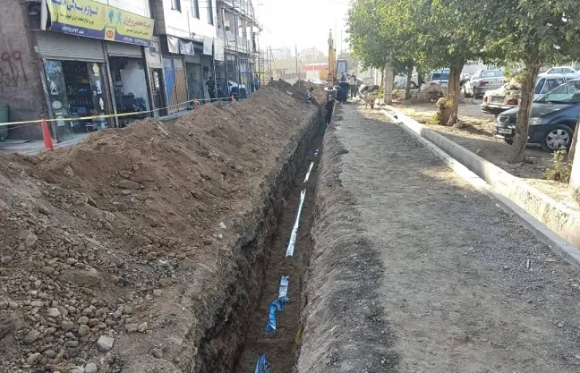 لوله گذاری و توسعه شبکه آب روستای بزرگ مرتضی گرد به طول 1135 متر