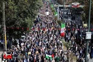 راهپیمایی مردم دارالمجاهدین همدان در حمایت از حماسه طوفان الاقصی