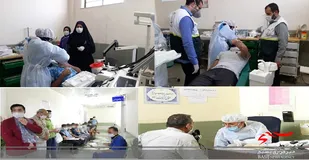 ارایه خدمات تخصصی درمانی و بهداشتی گروه جهادی بسیج به زندانیان زندان یاسوج