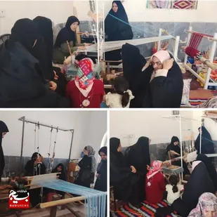 برپایی کارگاه آموزش رایگان حوله&zwnj;بافی در سرخه