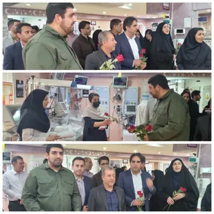 تجلیل از پرستاران بیمارستان فریده بهبهانی با حضور بسیجیان
