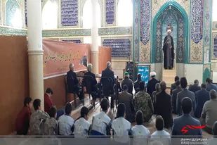 حضور دانش&zwnj;آموزان بسیجی در نمازجمعه شهر دمق