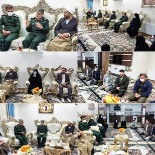 دیدار سردار شاکرمی با خانواده شهید مهدوی