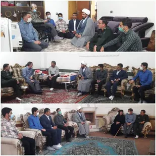دیدار وسرکشی ازخانواده شهداوجانبازشهرزرنه به همت سپاه ایوان