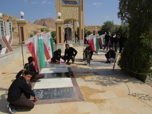 برگزاری مراسم غبارروبی گلزار مطهر شهدا باغزندان شاهرود+تصاویر