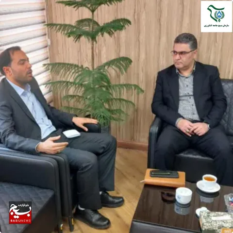 جلسه دکتر حسن زاده ریاست سازمان بسیج جامعه کشاورزی با دکتر اسکندری مدیرعامل شرکت شهرک های کشاورزی کشور