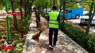 غبارروبی مسیر عشق به دست جهادگران چالوس