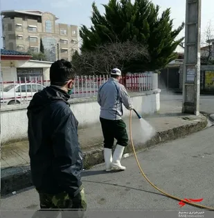 تداوم ضدعفونی محلات شهری و روستایی تنکابن + تصاویر