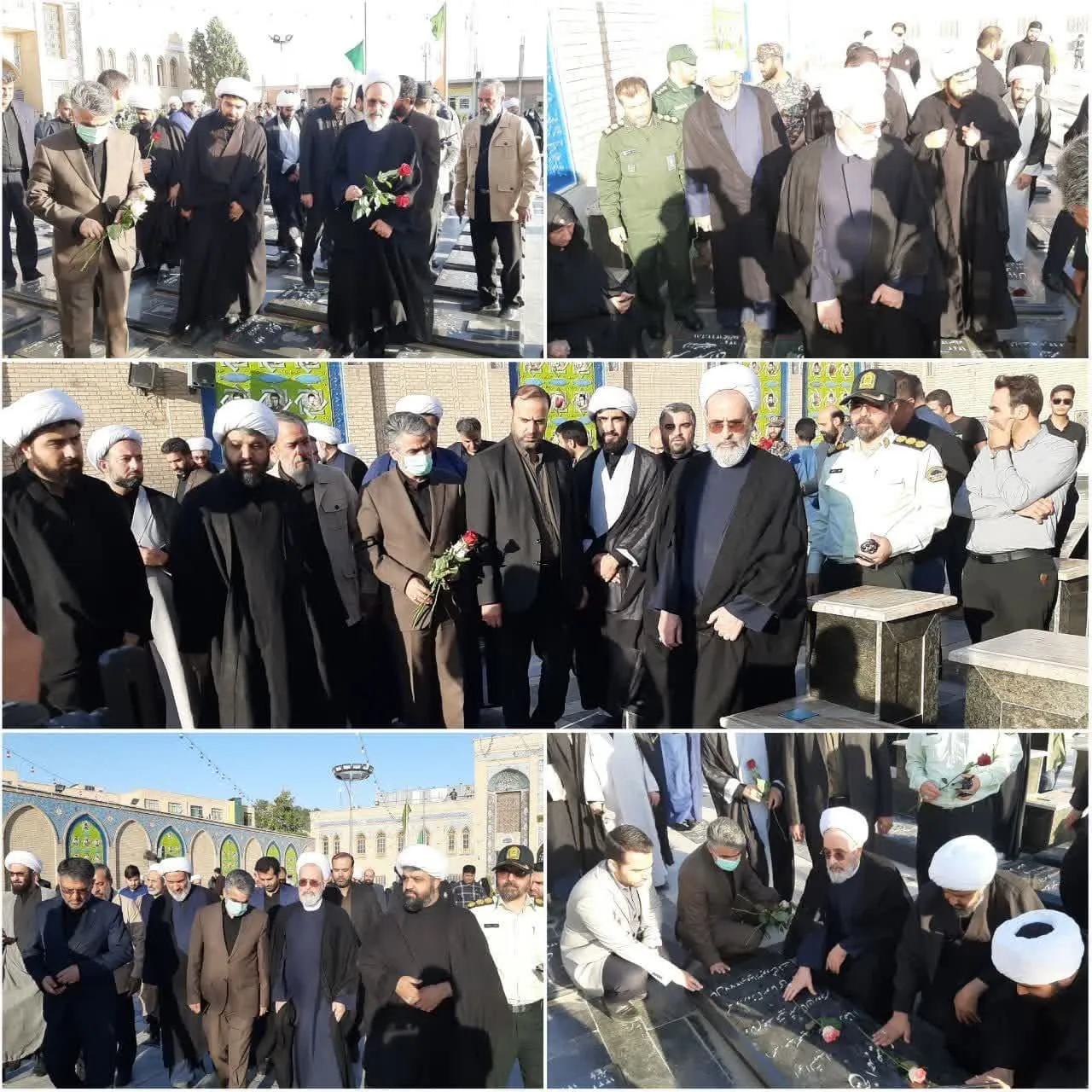 گلباران مزار شهدای طلبه و روحانی شهرستان پیشوا