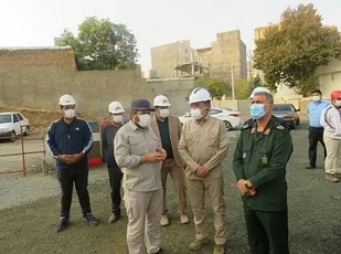 بازدید فرمانده سپاه بیت المقدس کردستان از روند ساخت بیمارستان دکتر شهید قاضی