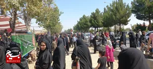 تصاویر هوایی از حضور دلدادگان حسینی در پیاده&zwnj;روی اربعین حسینی شاهرود