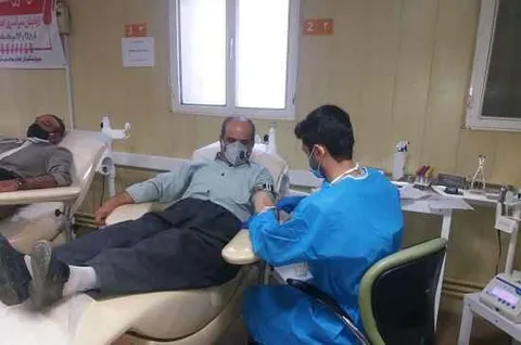 رزمایش اهداء خون بسیج پیشکسوتان جهاد و شهادت کردستان + تصاویر