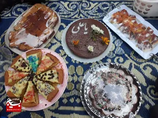 مسابقه پخت کیک &laquo;به عشق بابا علی(ع)&raquo; توسط پایگاه عفت قم