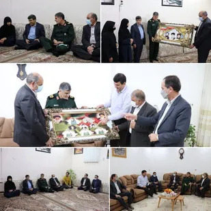 دیدار سردارشاکرمی با خانواده معظم شهید فرجی و میرحسینی