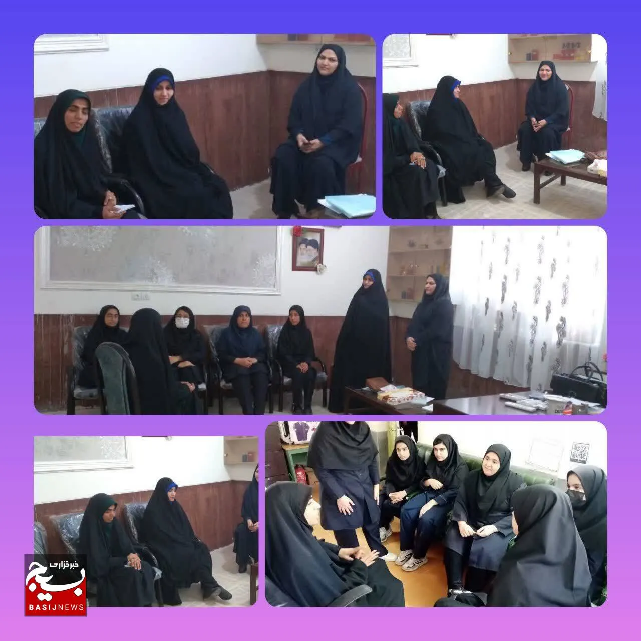 مراسم معارفه فرمانده واحد و اعضای شورای دانش آموزی دبیرستان دخترانه در خرمشهر