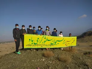 کوهپیمایی بسیجیان در ارتفاعات بخش نودژ شهرستان منوجان/تصاویر