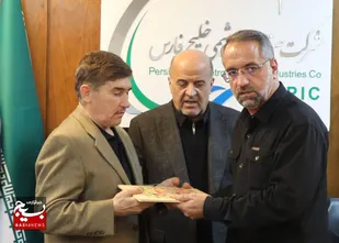 مراسم تودیع و معارفه فرمانده پایگاه بسیج شرکت صنایع پتروشیمی خلیج فارس با حضور سید عباس بهشتی، فرمانده مرکز بسیج کل وزارت نفت برگزار شد
