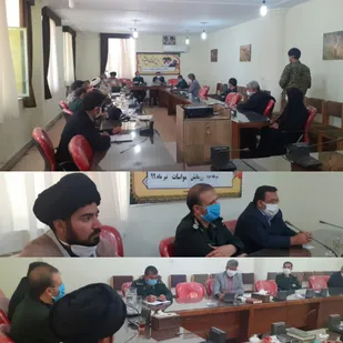 جلسه هماهنگی مرحله دوم رزمایش مواسات و کمک مومنانه در بخش بیارجمند شاهرود+ عکس