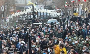 تشییع پیکر مطهر شهید مدافع حرم &laquo;امیرعلی محمدیان&raquo; در تهران
