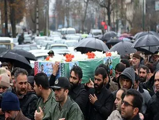 تشیع پیکر خلبان شهید غلامرضا میرزایی