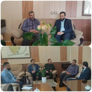 دیدار مسئول سازمان بسیج کارگران و کارخانجات استان مازندران با شهردار و فرمانده پایگاه مقاومت بسیج کارگری شهرستان گلوگاه