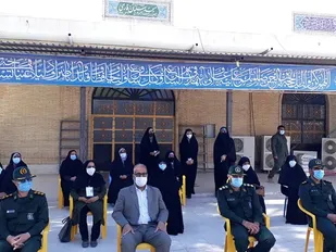 آیین رونمایی از طرح شهید حاج قاسم سلیمانی درمسجد سلمان فارسی محله اسلام آباد