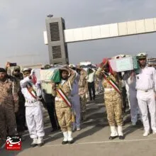 آئین استقبال از پیکر مطهر۲۲ شهید تازه تفحص شده دوران دفاع مقدس