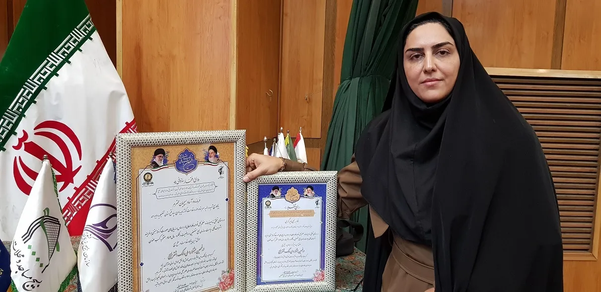 کسب رتبه برتر بانوی جهادگر کهگیلویه و بویراحمدی در جشنواره ملی مالک اشتر بسیج