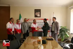 دیدار مسئول سازمان بسیج ادارات سپاه انصارالحسین(ع) با مدیرعامل سازمان هلال احمر استان همدان