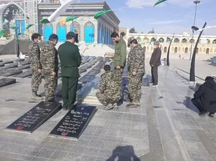 حضور رزمندگان و بسیجیان گردان 112 امام حسین علیه السلام در مراسم شهدای مدافع امنیت