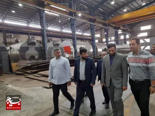 بازدید مسئول سازمان بسیج کارگران و کارخانجات سپاه کربلا از شهرک صنعتی شهدای محمودآباد