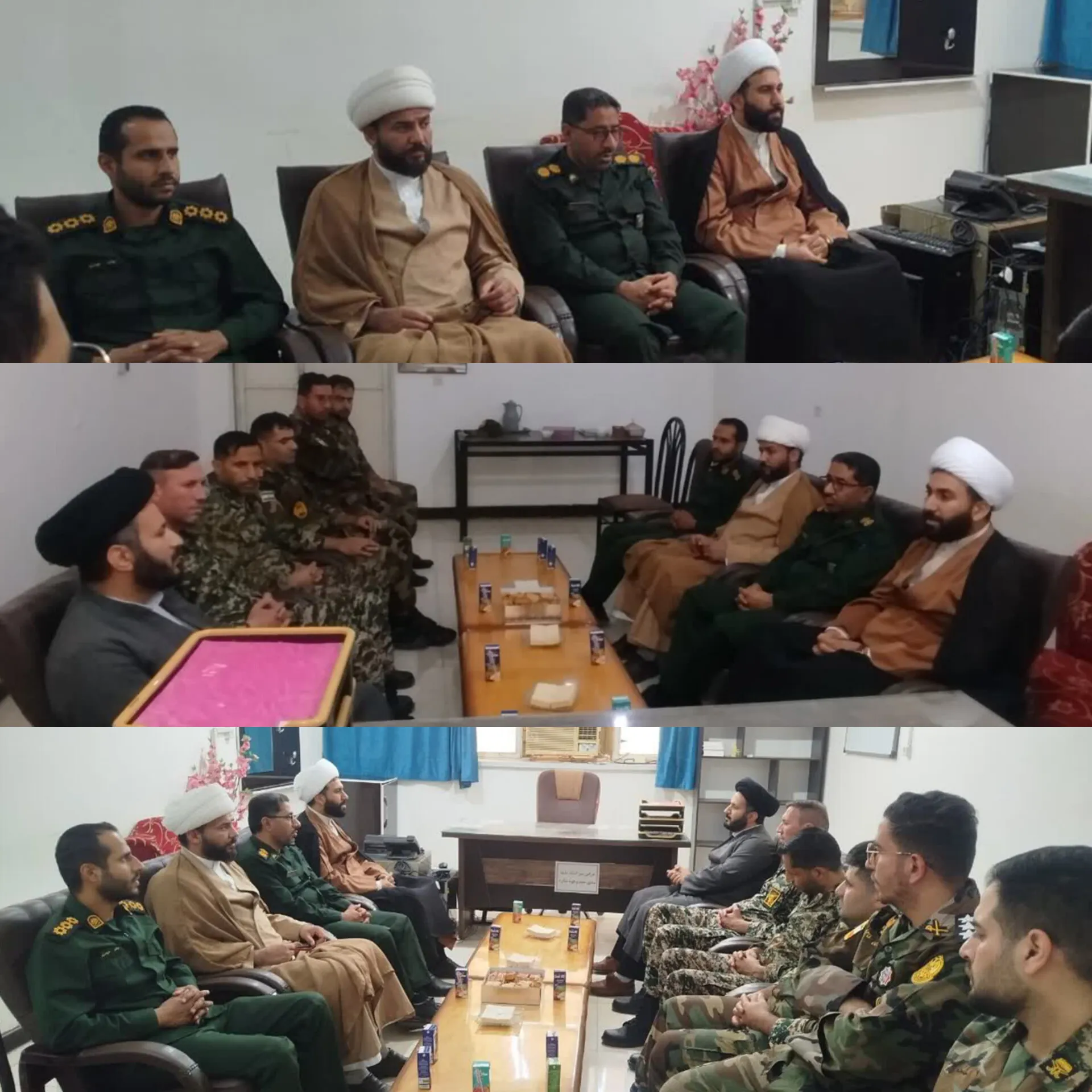 در راستای تحکیم وحدت نیروهای مسلح و تقویت بنیان‌های اعتقادی و سیاسی، مسئول دفتر نمایندگی ولی‌فقیه در ناحیه مقاومت بسیج امام رضا(ع) حمیدیه با مسئول عقیدتی سیاسی تیپ ۳۹۲ زرهی ارتش دیدار کرد.