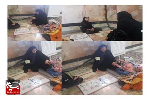 کودکان بسیجی سرخه بر سر قبر شهید دانش آموز حاضر شدند