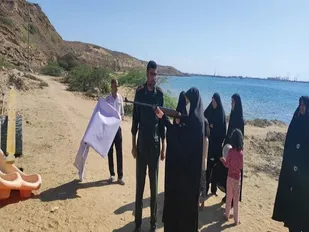 مسابقات تیراندازی با تفنگ بادی بانوان در سواحل چابهار برگزار شد