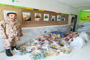 کمک مومنانه سرباز حوزه مقاومت بسیج شهید شوشتری رشتخوار از محل حقوق سربازی