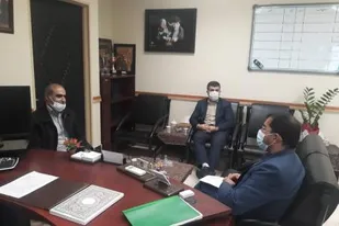 نشست مسئول بسیج مهندسین عمران استان با مدیر کل بنیاد مسکن انقلاب اسلامی استان گلستان در خصوص طرح "عمران روستا"