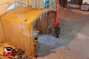 رزمایش دفاع از مقر به همت بسیجیان سرخه برگزار شد